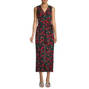 Karl Lagerfeld Floral Crop Leg Jumpsuit Size 0